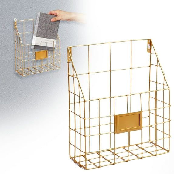 Large Storage Rack,Wall Mounted Magazine Holder Wall File Organizer Mesh Hanging File Organizer Hanging Magazine Rack Metal Mail Organizer Storage Holder Magazine Document Rack For Home