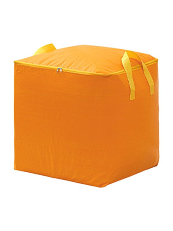 Large Storage Tote Bag with Zipper, Heavy Duty Moving Bags for Clothes Bedding College Supplies, Fabric Storage Boxes,55cm,S