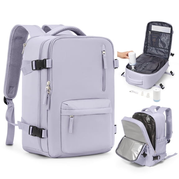 Large Storage Vacuum Compression Travel Backpack Seal Bags with Pump Carry on Vacuum Seal Backpack for Travel on Airplane Work Business Vacpack College Airback Laptop Backpack for Women Men