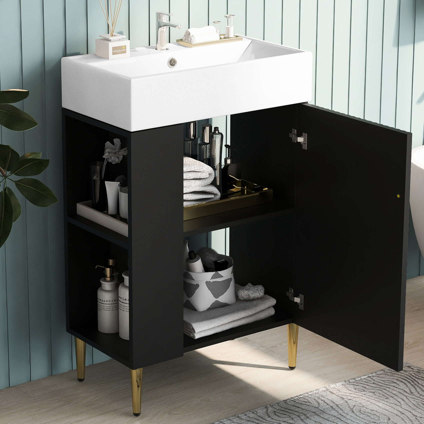 Vanity Keep Large Storage and Stylish Look - Keep Bathroom Tidy with Elegant Vanity ...