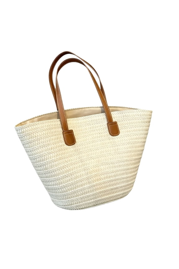Large Straw Beach Tote Bag Handwoven Natural Seagrass Raffia Shoulder Purse Boho Summer Vacation Grocery Market Travel Picnic Bag