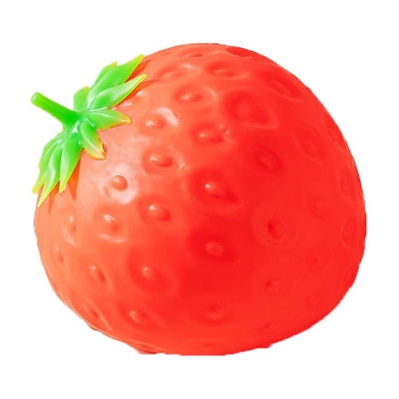 Large Strawberry Stress Relief Toy, Realistic Fruit Shape Sensory Accessory, Soft Slow Recovery Handheld Tool, Portable Relaxation Companion, Decorative Fidget Activity Toy