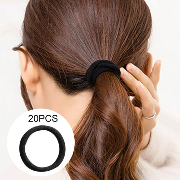 Large Stretch Hair Ties Ponytail Holders Headband For Thick Heavy And Curly Hair Gentle Secure Hold Elastic Bands
