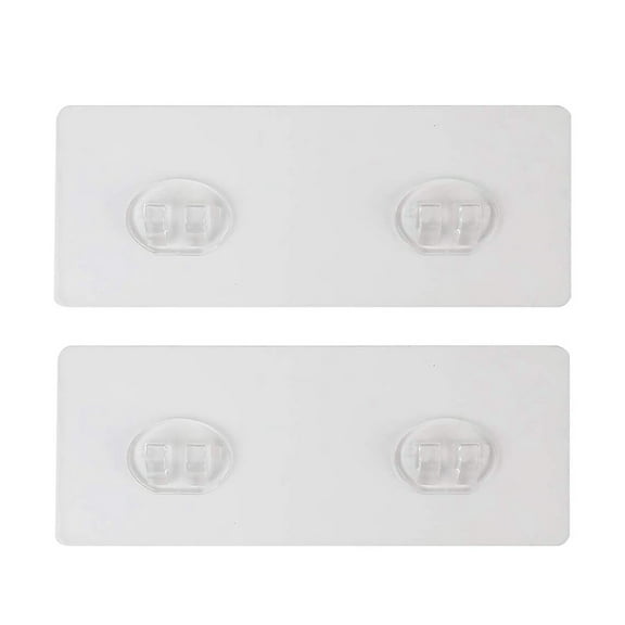 Large Strong Shower Sticker Suction Cup Strip For Bathroom Storage Transparent Shelf Wall Mounted Hooks