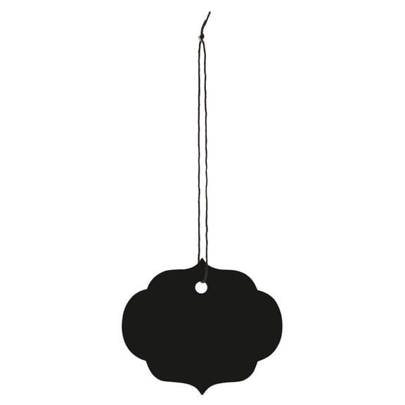 Large Strung Ornate Oval Black Tags - 2H x 3W - Pack of 500- Price Tag - Blank Gift Tags and Unstrung Paper Tags for Clothing | Durable and Versatile Paper Price Tags for Retail and Gift Use