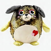Reversible Sequin Dog Plush Doll 10 inch, Large Flip Sequins Stuffed Animal Toy