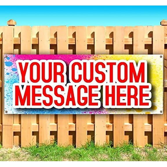 Large Sublimation Banner Custom Design Heavy Duty Vinyl Sign With Metal Grommets, New, Store, Advertising, Flag, (many Sizes Available) Decorations Photo Booth Background