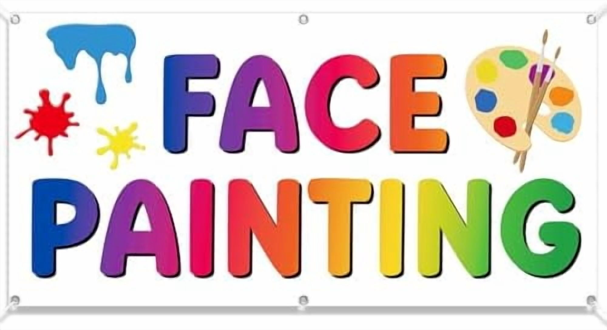 Background Booth Simple Large Sublimation Banner Face Painting Fabric Polyester Sign ...