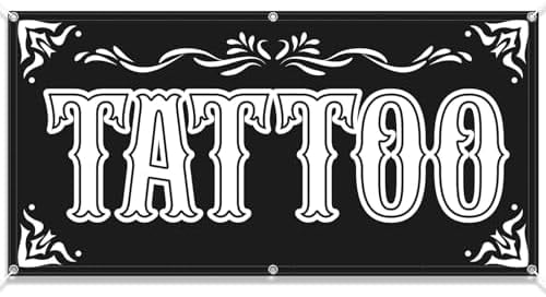 Large Sublimation Banner Tattoo Polyester Sign 47.2×11.8 in - Walmart.com