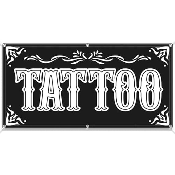 Sublimatiin Large Sublimation Banner Tattoo Polyester Sign 47.2×11.8 in - Walmart.com