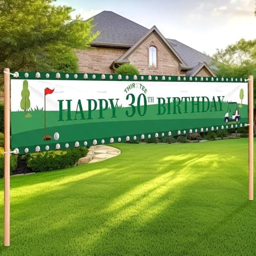 Sublimatiin Large Sublimation Banner blank Golf 30th Birthday Decorations For Him ...