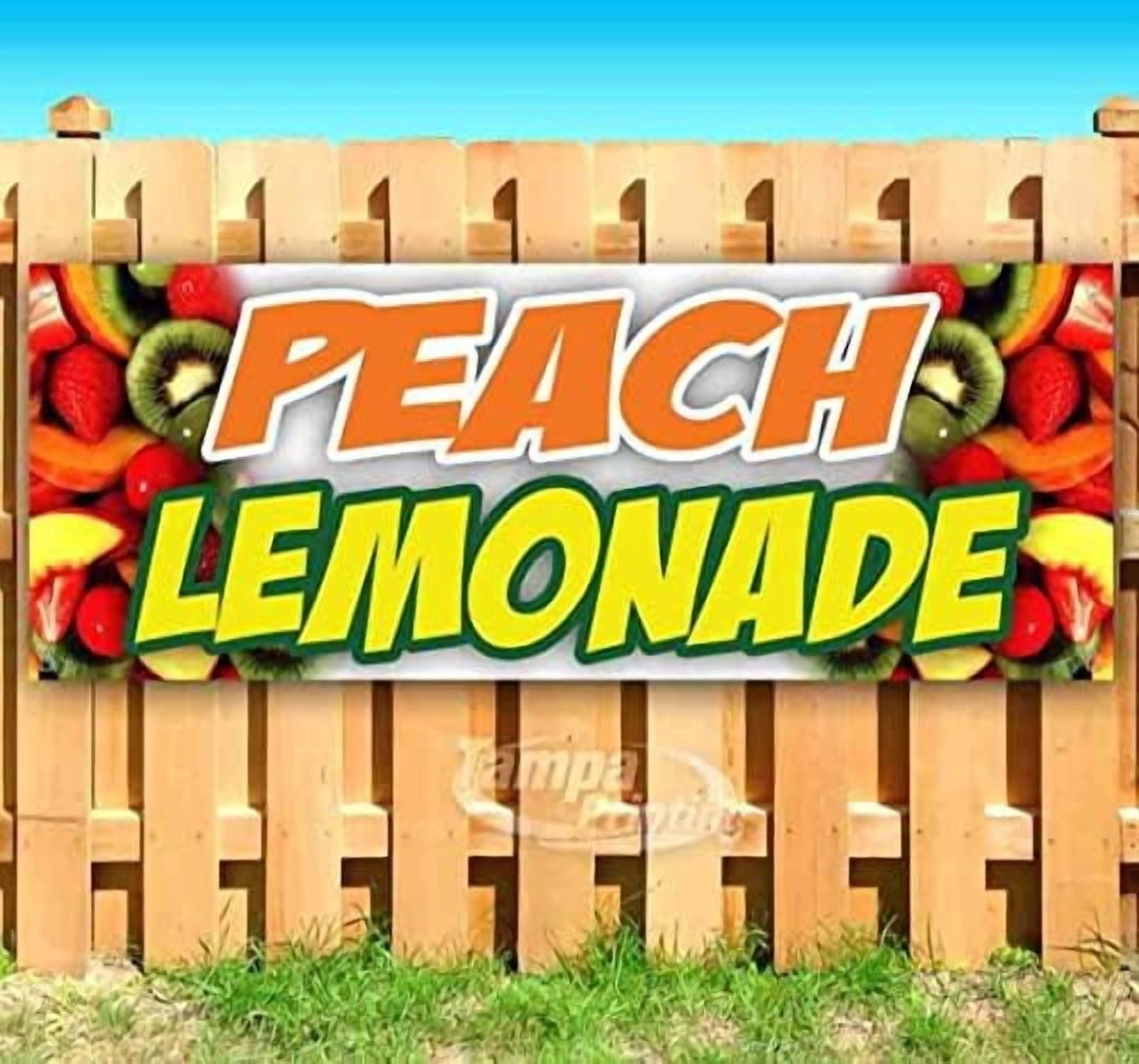 Background Booth Simple Large Sublimation Banner blank Peach Lemonade 13 Oz Decorations Photo ...