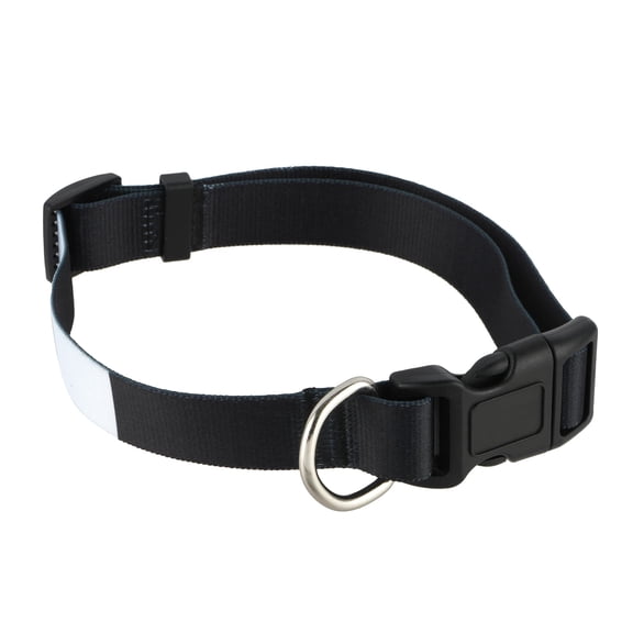 Large Sublimation Dog Collars by Make Market – White and Black Sublimation-Ready - Adjustable 13.5"–23.5" - Polyester Material - 12 Pack