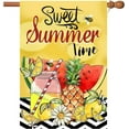 thumbnail image 1 of Large Summer Flag,28x40 Inch Hello Summer House Flags with Two Grommets Double Sided Printing 2 Layer Burlap Welcome Summer Garden Flag for Your Summertime Decoration, 1 of 4