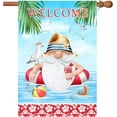 thumbnail image 1 of Large Summer Flag,28x40 Inch Hello Summer House Flags with Two Grommets Double Sided Printing 2 Layer Burlap Welcome Summer Garden Flag for Your Summertime Decoration, 1 of 4