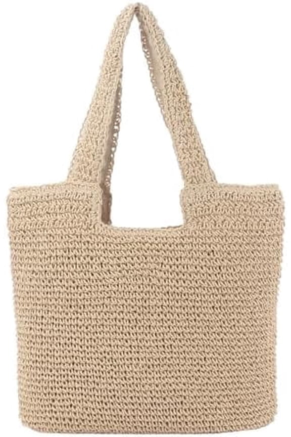 Large Summer Straw Beach Tote Woven Handmade Shoulder Handbags for Women