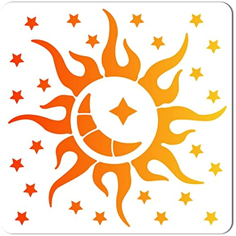 Large Sun and Moon Stencils Reusable Star Stencil Template Signs Home Wall Decor for Painting on Wood Wall Scrapbook Card Floor Canvas and Tile Drawing - Walmart.com large-sun-and-moon-stencils-reusable-star-stencil-template-signs-home-wall-decor-for-painting-on-wood-wall-scrapbook-card-floor-canvas-and-tile-drawing-walmart-com