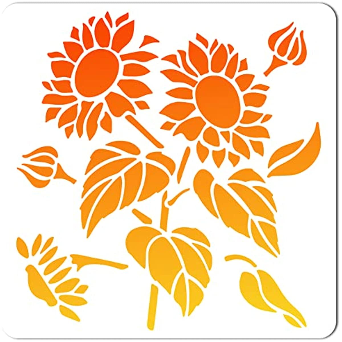 Large Sunflower Stencils Reusable Sun Flower Stencil Flower Template