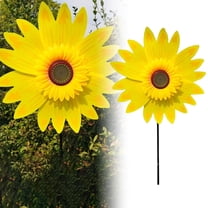 Sunflower Windmill Large Garden Outdoor Yard Party Decoration Wind Turbine Solar Powered Weather