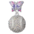 thumbnail image 1 of Large Super Sparkle Crystal Clear AB Softball - Butterfly Charm Bead, 1 of 1