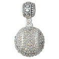 thumbnail image 1 of Large Super Sparkle Crystal Clear AB Softball - Good Luck Charm Bead, 1 of 1