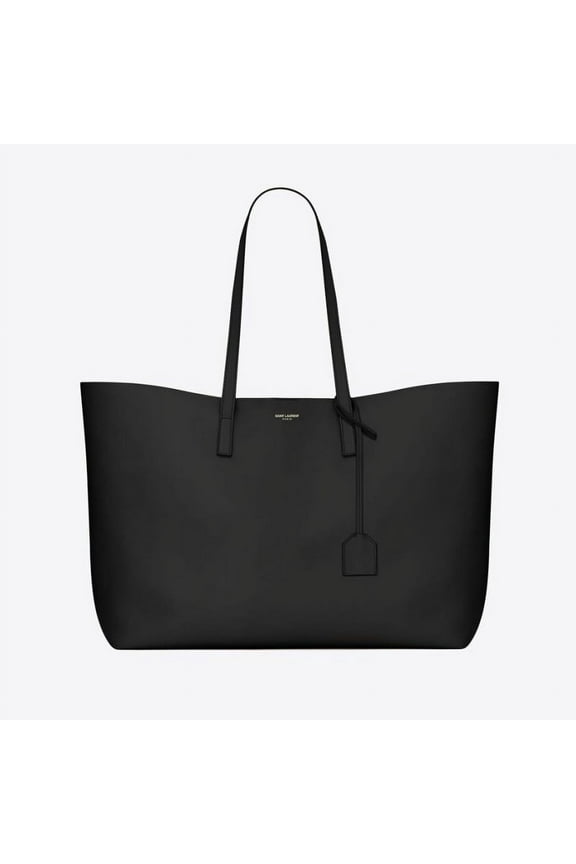 Large Supple E/W Tote Bag - Black