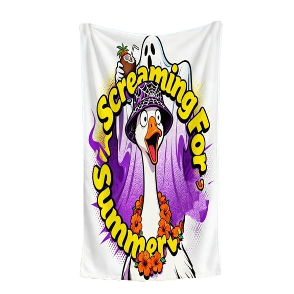Large Swim Towel Halloween Pool Blanket Sandproof Quick Dry Microfiber Beach Towel for Seaside Sun Lounger Cruise Vacation and Camping (Large, 35X70 Inches)