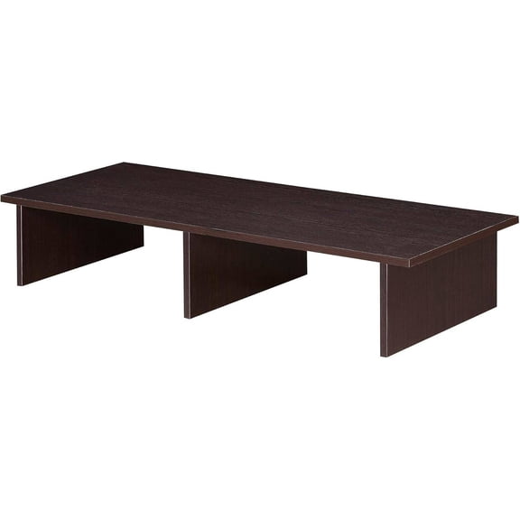 Large TV/Monitor Riser, Wood Construction, Espresso Finish, 42" x 15.75" x 8", Easy Assembly, Two Storage Areas
