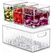Large Taco Bar Serving Set for Party with 3 Containers50 Oz, Mimosa Bar Accessories with Separate Lids, Chilled Condiment Caddy Organizer for Salad, Fruit, Party Garnish
