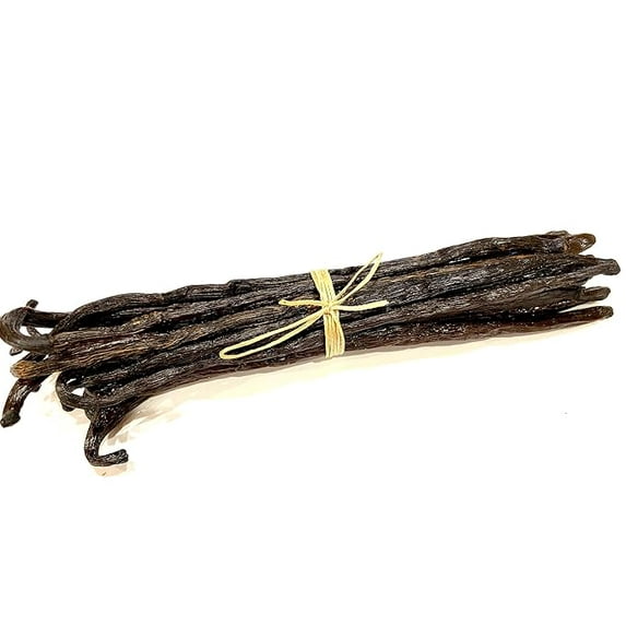 Large Tahitian Vanilla Beans - Vacuum Sealed Grade B Vanilla Pods - 5-6 Inches - Premium Flavor for Baking, Homemade Extract, Vanilla Paste, Brewing, Coffee, and Cooking