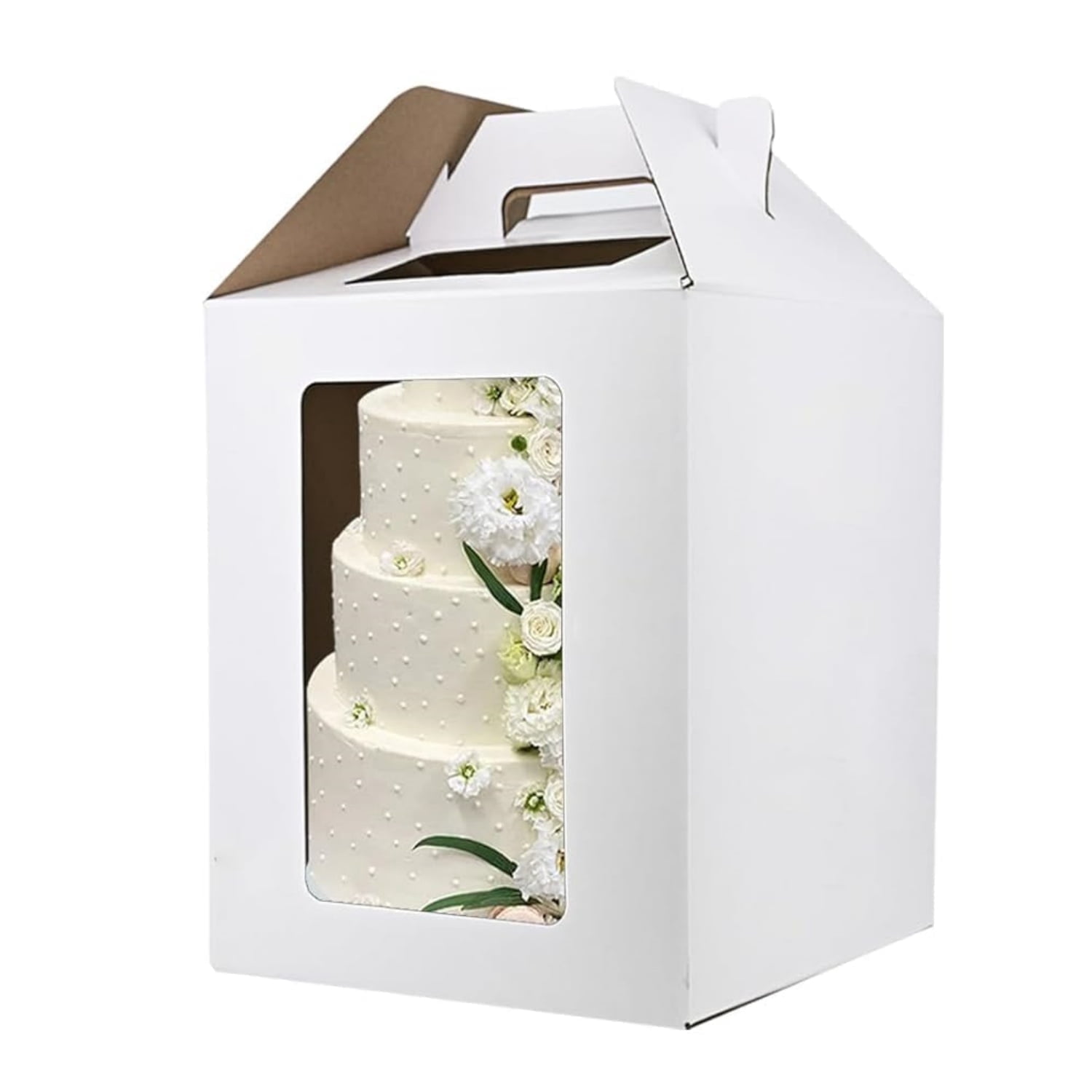 Large Tall Cake Boxes,Disposable Layer Tall Cake Carrier with Window ...