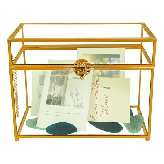 Large Tall Plant Greenhouse Terrarium Glass with Lid, 8.7"X5.9"X10.6" Inches Indoor Orchid Cacti Terrarium Kit NA (House Black A)