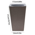 thumbnail image 1 of Large Tall Planter with Drainage Holes, Modern Self-Watering Pot for Indoor Outdoor Plants, Rustic Brick Texture Square Garden Pot, 13 Inch Decorative Container for Porch, 1 of 5