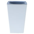 thumbnail image 1 of Large Tall Planter, Modern Square Indoor Outdoor Flower Pot, Self-Watering Botanical Container with Drainage, Front Porch Deck Decor, 1 of 3