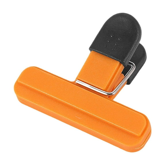 Large Tea-Color Sealing Clips, 6" Fresh Snack & Chip Bag Sealer, Reusable Pvc-Rubber Grip for Pantry Freezer Travel Storage, A Food Clip