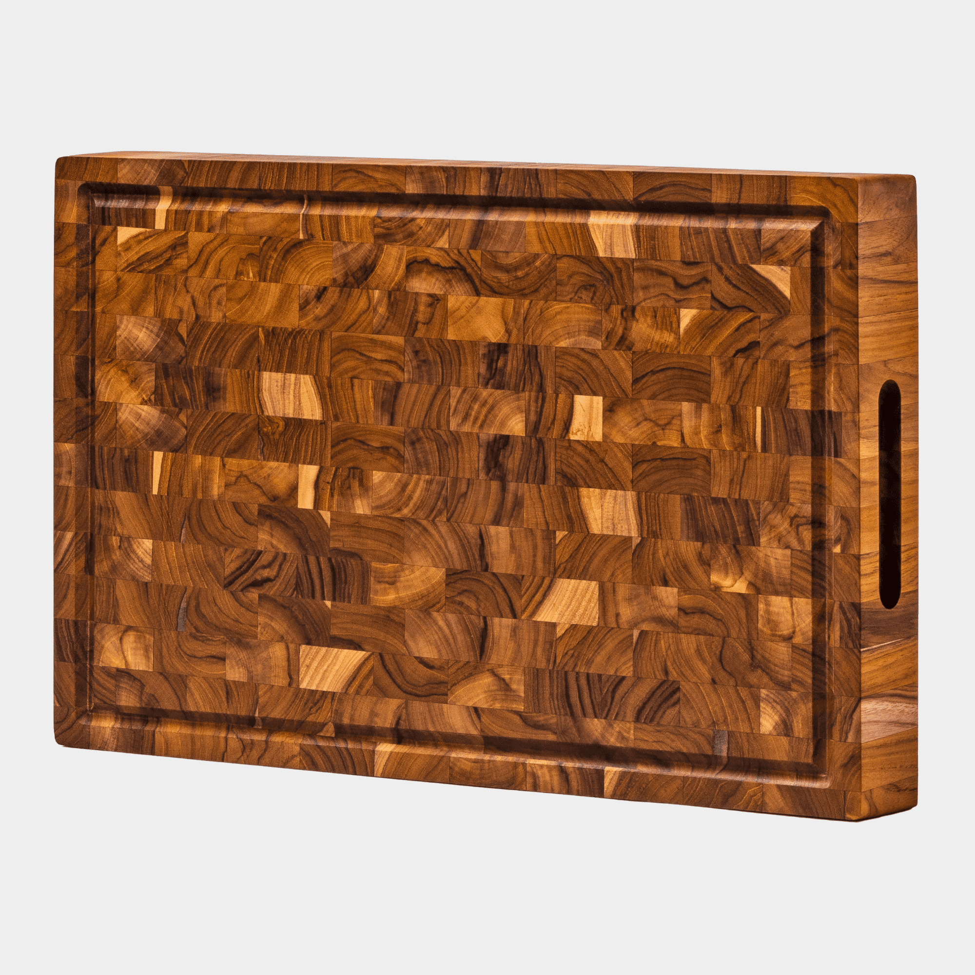 Ziruma Teak Wood End Grain Chopping Board, Kitchen Hardwood Butcher