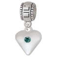 thumbnail image 1 of Large Teal Birthday Crystal Heart - Lil Sister Charm Bead, 1 of 1