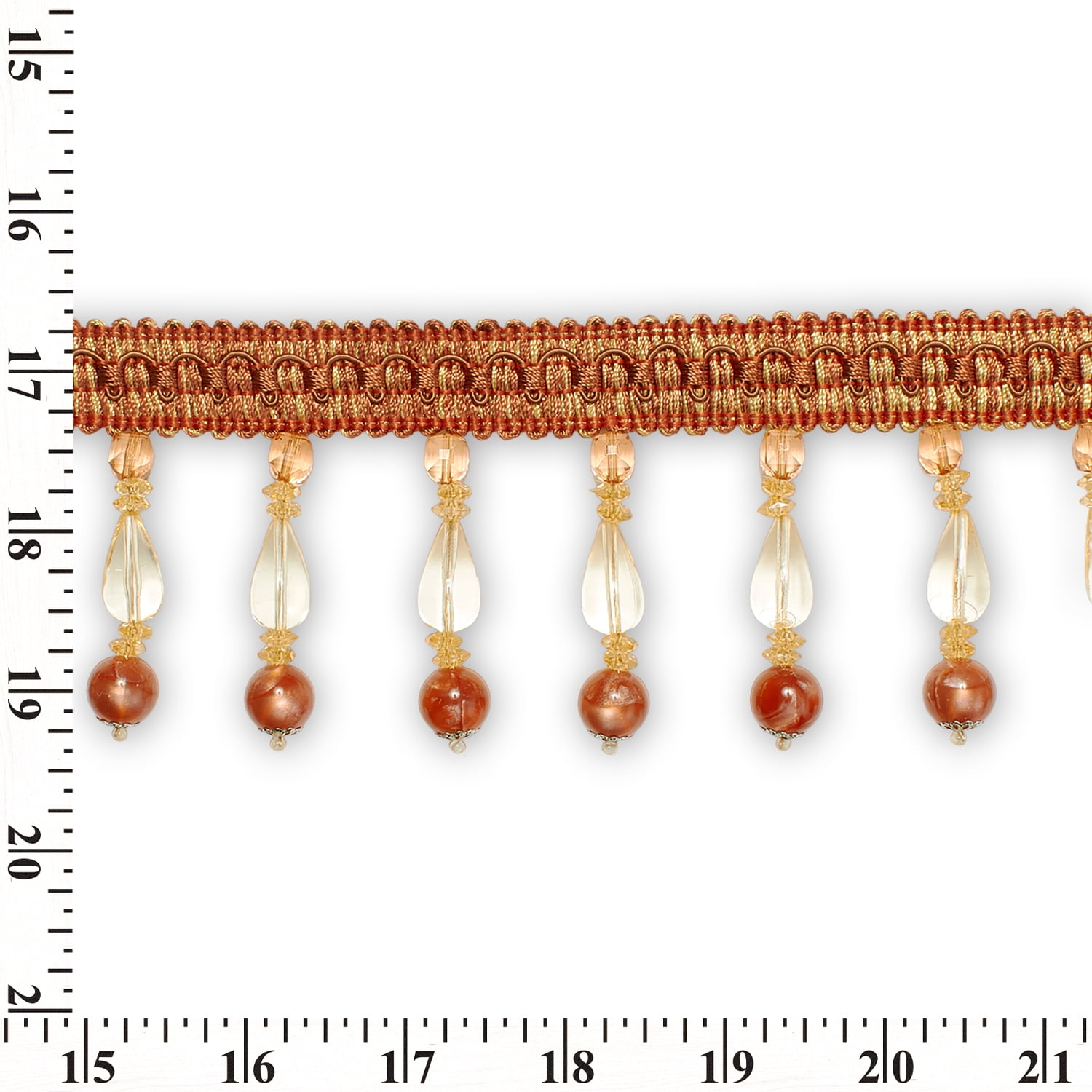 3 Meter Rhinestone Tassel Trim - Crystal Beaded Fringe For Decor White