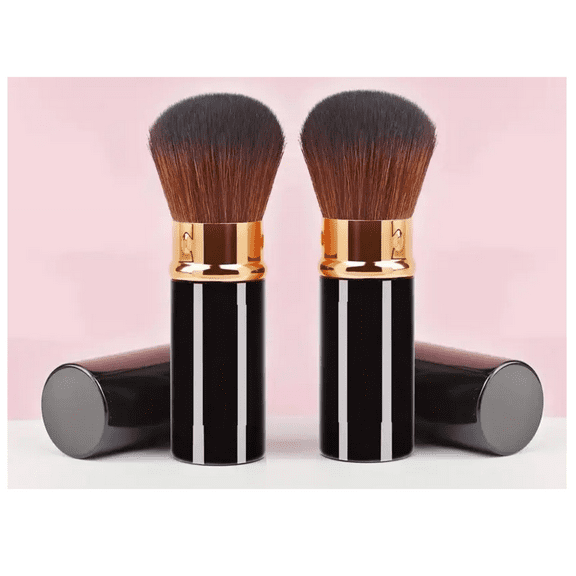 Large Telescopic Retractable Kabuki Makeup Brush Black