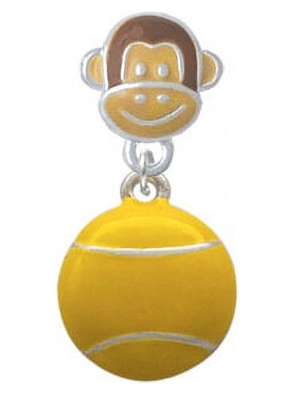 Large Tennis Ball - Monkey Face Charm Bead