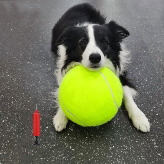 Large Tennis Ball for Dogs, Giant Interactive Pet Toy (9.5 inch)