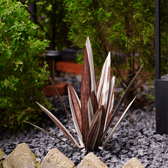 Large Tequila Rustic Sculpture, Metal Agave Plants for Outdoor Patio Yard, Home Decor Hand Painted Agave,H