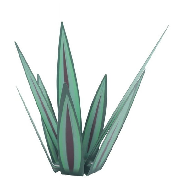 Qtmnekly Large Tequila Rustic Sculpture, Rustic Metal Agave Plants for Outdoor Patio Yard, Home Decor Hand Painted Metal Agave,A iron Green