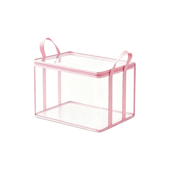 Large Thick Transparent Storage Storage With Hinged Lid Sturdy And Large Capacity Organizing Suitable For Home Travel And Moving Use Towel Storage for Closet Clothes Tote Small Storage Boxes for