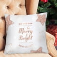 thumbnail image 1 of Large Throw Pillow Covers Hwkond Gold And White Merry Christmas PillowCovers 18x18 Inch Peach-Skin-Like Cloth PillowCase Xmas Decor Winter Party Decoration For Sofa Couch,(Up to 25% Off)Gold,whiteA, 1 of 5