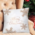 thumbnail image 1 of Large Throw Pillow Covers Hwkond Gold And White Merry Christmas PillowCovers 18x18 Inch Peach-Skin-Like Cloth PillowCase Xmas Decor Winter Party Decoration For Sofa Couch,(Up to 25% Off)Gold,whiteB, 1 of 5