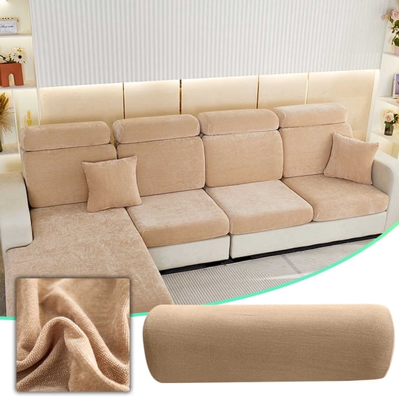 Large Throw Pillow Covers Hwkond Universal Leather Covered Sofa 2022, Wear-resistant, Highly Elastic, Non Slippery, Elastic Fiber, Universal Protection Furniture,(Up to 25% Off)Khaki