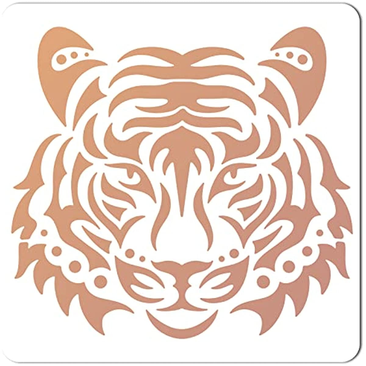 Large Tiger Head Stencils Reusable Animal Stencil Template Signs Home Wall Decor for Painting on Wood Wall Scrapbook Card Floor Canvas and Tile Drawin - Walmart.com large-tiger-head-stencils-reusable-animal-stencil-template-signs-home-wall-decor-for-painting-on-wood-wall-scrapbook-card-floor-canvas-and-tile-drawin-walmart-com