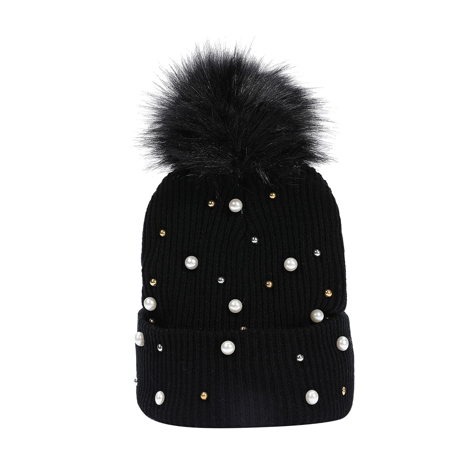 Large Toboggan Autumn And Winter Korean Version Of Pearl Wool Cap Wool
