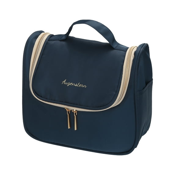 Large Toiletry Bag Hanging Makeup Bag Travel Makeup Organizer Waterproof Make Up Bag for Women Navy Blue
